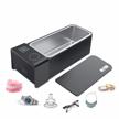 ultrasonic cleaner, jewelry cleaner portable - 600ml 50khz low noise ultrasonic machine for cleaning eyeglasses, ring, jewelry, watch chains, retainer, razors, dentures combs (uten-black) logo