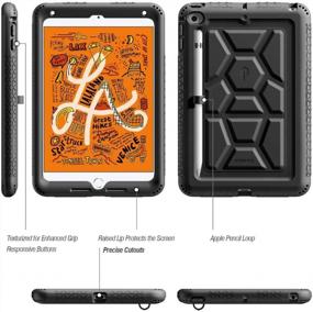 img 3 attached to Protect Your IPad Mini 5 With Poetic'S TurtleSkin Silicone Case For 2019 Release - Black