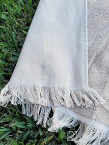 img 8 attached to Multipurpose Malibu Beach Blanket: Soft Cotton & Terry Cloth Towel Ideal For Pool, Camping, And Home Decor - 72" X 60