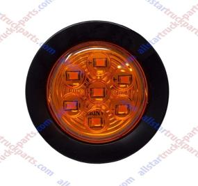 img 2 attached to Set of 4 PC 2-Inch Round LED Light Side Marker Clearance with Rubber Grommet for Trailers - 2 Red and 2 Amber [7 LEDs] [IP 67]