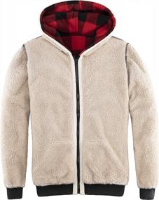 img 2 attached to Sherpa Fleece-Lined Plaid Flannel Hoodie Jacket For Women - Zip-Up, Hooded Sweatshirt Jackets By ThCreasa