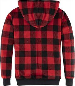 img 3 attached to Sherpa Fleece-Lined Plaid Flannel Hoodie Jacket For Women - Zip-Up, Hooded Sweatshirt Jackets By ThCreasa
