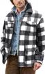 men's flannel quilted shirt jacket fleece buffalo plaid thermal winter coat logo