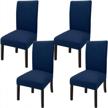set of 4 navy blue dining room chair covers - stylish kitchen chair covers for goodtou (navy blue) logo
