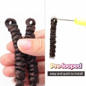 img 2 attached to TOYOTRESS Bob Spring Twist Pre-Twisted - 6 Inch Pre-Looped Crochet Braids, Super Cute & Versatile Kids Crochet Hair Braiding Hair Extensions (6 Inch, T30-Candy Brown)