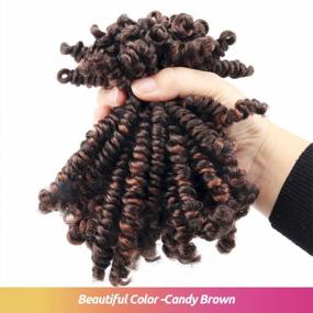 img 1 attached to TOYOTRESS Bob Spring Twist Pre-Twisted - 6 Inch Pre-Looped Crochet Braids, Super Cute & Versatile Kids Crochet Hair Braiding Hair Extensions (6 Inch, T30-Candy Brown)