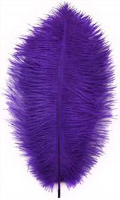 img 2 attached to Stunning 24Pc Bulk Ostrich Feather Set - Perfect For Christmas, Halloween, Weddings And More In Gorgeous Purple Hues!