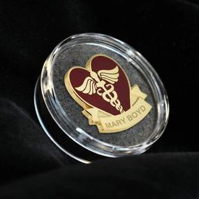 img 1 attached to Engravable Medical Doctor Caduceus Heart Nursing Pin - PinMart