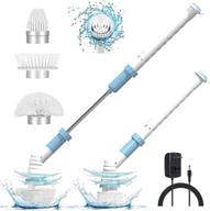 🛁 long handle electric spin scrubber with cordless power, multi-purpose shower, tub, and tile kitchen cleaning scrubber equipped with 3 brush heads logo