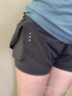 img 1 attached to Women'S Athletic 2-In-1 Running Shorts With Phone Pockets For Gym And Yoga Workouts review by Lisa Weigel