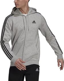 img 1 attached to Adidas Essentials 3 Stripes Full Zip Heather Men's Clothing best - Active