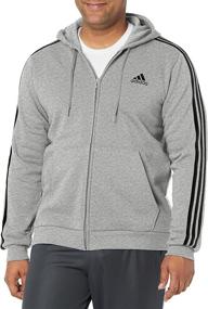 img 4 attached to Adidas Essentials 3 Stripes Full Zip Heather Men's Clothing best - Active