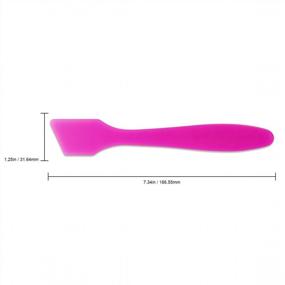 img 3 attached to 10-Piece Set Of Pink Large Flexible Spatulas For Mixing And Sampling Cosmetics, Facial Creams, And Masks - Reusable Pana Mixing Spatulas (7.35 Inches)