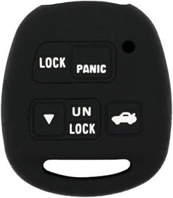 img 2 attached to 🔑 Premium Black Silicone Cover for TOYOTA LEXUS 3 Button Remote Key Fob – SEGADEN CV2423 Skin Protector