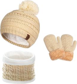 img 4 attached to Toddler Infinity Thermal Bufandas Childrens Girls' Accessories ~ Cold Weather