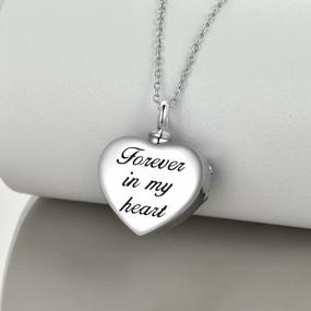 img 1 attached to Sterling Silver Cremation Urn Necklace With Picture Locket For Human Ashes - Memory Pendant Jewelry For Mom, Grandma, Daughter & Women