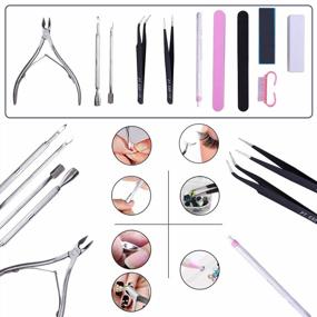 img 2 attached to 1280Pcs DIY Nail Art Tools Decoration Kit, AB Crystal Glitter Rhinestones, Nail Decal, French Tip Stickers, Nail Sequins, Dotting Pen, Tweezers, Manicure Tools Set
