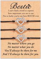 браслеты tarsus bestie knot - выразите свою вечную дружбу с помощью отличительных браслетов на расстоянии 2/3 шт. - идеальные подарки на день рождения для женщин и девочек логотип
