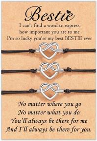 img 4 attached to Tarsus Bestie Knot Bracelets - Express Your Forever Friendship With Distinctive 2/3 Pcs Distance Bracelets - Perfect Birthday Gifts For Women And Girls