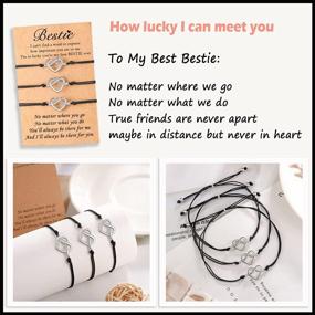 img 2 attached to Tarsus Bestie Knot Bracelets - Express Your Forever Friendship With Distinctive 2/3 Pcs Distance Bracelets - Perfect Birthday Gifts For Women And Girls