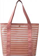 forestfish clear bag stadium approved- pvc stripe tote bag reusable with handles for women logo