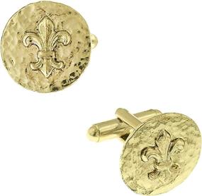img 3 attached to 1928 Jewelry Gold Tone Hammered Cufflinks