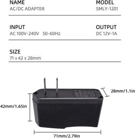 img 1 attached to 🔌 12V 1A Power Adapter & Supply for LED Light Bars, Routers, Hubs, Speakers, etc.