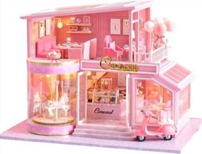 img 4 attached to CUTEBEE Dollhouse Kit With Furniture And Music Movement – Create Your Own Childhood Memories In 1:24 Scale