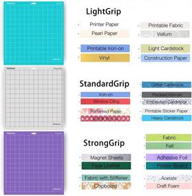 img 2 attached to 3-Pack WORKLION Cutting Mats For Silhouette Cameo: StandardGrip, LightGrip & StrongGrip - Durable Non-Slip Adhesive Craft Replacement Mats 4/3/2/1