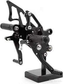 img 1 attached to FXCNC Motorcycle Footrests Adjustable Compatible Motorcycle & Powersports