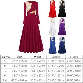 img 1 attached to Metallic Gold Color Block Loose Fit Full Length Church Dancewear For Women: IBAKOM'S Liturgical Praise Dance Worship Long Dress