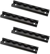 🏍️ 6-inch black l track for secure motorcycle, atv, dirt bike & utility tractor transport - ideal for pickup trucks, vans, or enclosed trailers - 4 pack логотип