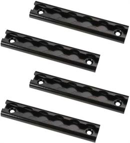 img 4 attached to 🏍️ 6-Inch Black L Track for Secure Motorcycle, ATV, Dirt Bike & Utility Tractor Transport - Ideal for Pickup Trucks, Vans, or Enclosed Trailers - 4 Pack