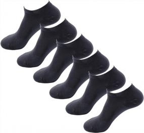img 2 attached to Stay Cool And Comfy With HOEREV Men'S 6-Pack Bamboo Fiber No Show Socks