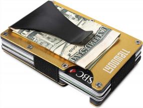img 4 attached to RFID Blocking Aluminum Credit Card Holder Money Clip Slim Minimalist Wallet For Front Pocket