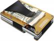 rfid blocking aluminum credit card holder money clip slim minimalist wallet for front pocket logo