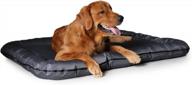 уличные кровати для собак для больших собак водонепроницаемая, прочная ткань оксфорд, молнии, моющийся двусторонний чехол большая кровать для собак для домашнего ящика и двора, серый x-large до 100 фунтов логотип