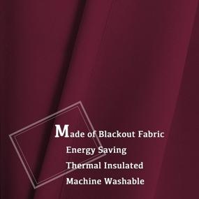 img 2 attached to Turquoize Solid Blackout Drapes, Room Darkening, Burgundy, Themal Insulated, Grommet/Eyelet Top, Nursery/Living Room Curtains Each Panel 42" W X 84" L (Set Of 2 Panels)