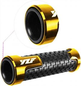 img 2 attached to 7/8" 22Mm Motorcycle Non Slip Rubber Handlebar Grips Compatible With YZF 600R R1 98-19, R3 15-19, R6 99-19, R125 08-19, R6S 06-09 And R25 14-19 (Gold)