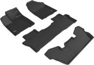 🚗 all-weather floor mats for honda pilot 7-seater 2016-2021: 3d maxpider l1hd08401509 custom fit car liners in kagu series (1st, 2nd & 3rd row, black) логотип