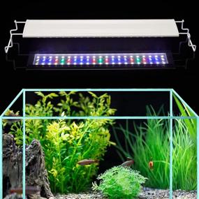 img 4 attached to 🐠 LAQUAL LED Aquarium Light (16-24in Fish Tank): Waterproof, 3 Modes, 5 Brightness & 3 Time Settings, Extendable Brackets, 11W, UL Approved