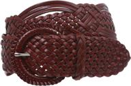 👗 chic and durable genuine leather braided woven black women's belts - must-have accessories! logo