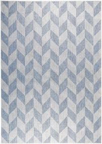 img 1 attached to 7'9"X10'2"" Nicole Miller New York Patio Country Calla Herringbone Contemporary Indoor/Outdoor Area Rug Blue/Grey