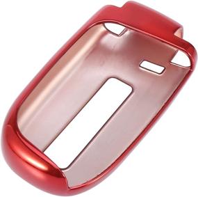img 4 attached to X AUTOHAUX Red TPU Remote Key Cover Case Keyless Fob Shell Half Cover For Jeep Grand Cherokee Renegade