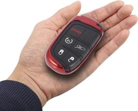 img 2 attached to X AUTOHAUX Red TPU Remote Key Cover Case Keyless Fob Shell Half Cover For Jeep Grand Cherokee Renegade