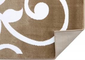 img 1 attached to Soft And Stylish Beige Rugs For Bedroom And Living Room - SUSSEXHOME'S Modern Designs In Plush Low Pile, 3Ft X 5Ft Area Rugs And Clearance Options
