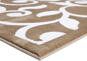 img 3 attached to Soft And Stylish Beige Rugs For Bedroom And Living Room - SUSSEXHOME'S Modern Designs In Plush Low Pile, 3Ft X 5Ft Area Rugs And Clearance Options
