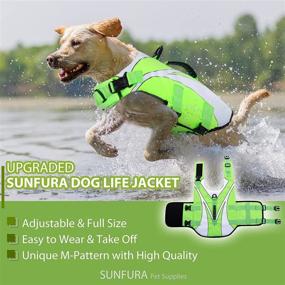 img 3 attached to 🐶 SUNFURA Flotation Dog Life Jacket: Buoyant and Rescue-Ready with Reflective Adjustable Swimsuit Design for Small, Medium, and Large Dogs