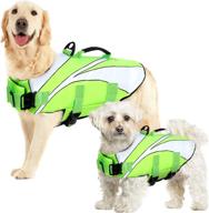 🐶 sunfura flotation dog life jacket: buoyant and rescue-ready with reflective adjustable swimsuit design for small, medium, and large dogs логотип