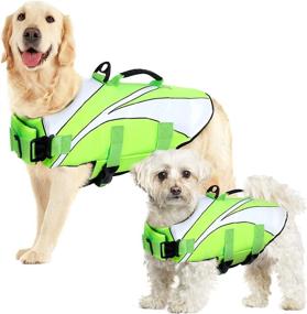 img 4 attached to 🐶 SUNFURA Flotation Dog Life Jacket: Buoyant and Rescue-Ready with Reflective Adjustable Swimsuit Design for Small, Medium, and Large Dogs